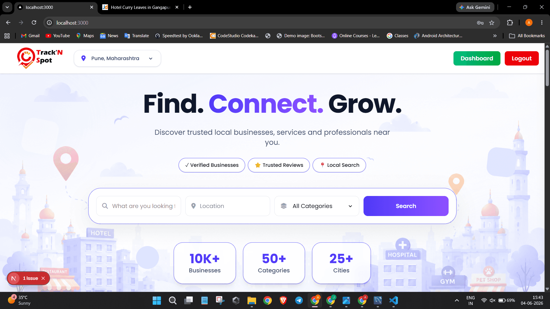 Track & Spot: Local Business & Service Discovery Platform